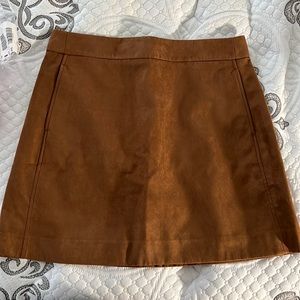 J Crew Factory Faux-suede A-line mini skirt NWT